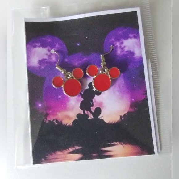 New in package, Mickey Mouse Enamel Earrings - Picture 6 of 6